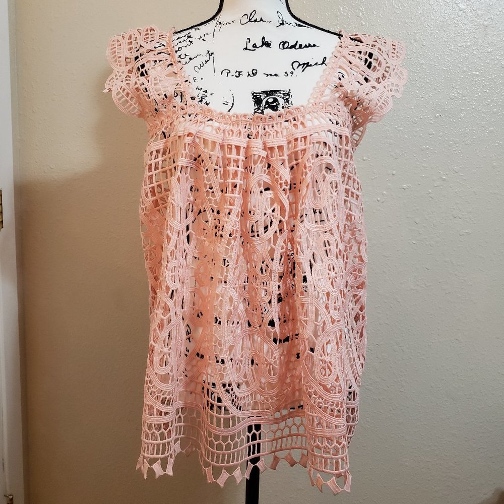 Beautiful Pink Lace Top by Est 1948